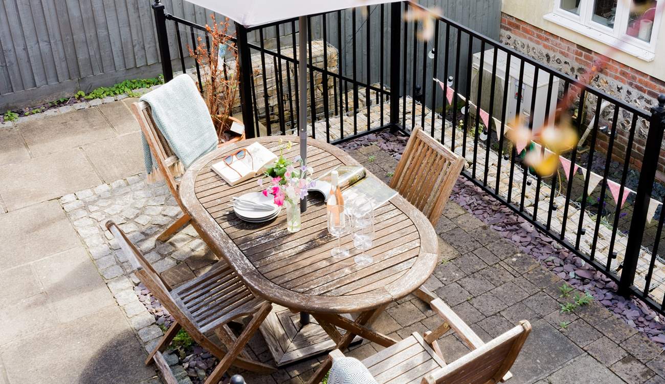 Enjoy summer evenings on the raised terrace.