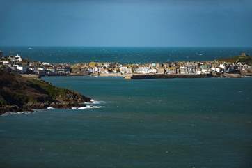 St Ives harbour is nearby.