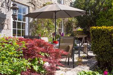 The rear terrace, is the perfect place for dining.