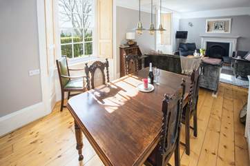 The more formal dining-area overlooks the rear garden and estuary and is the perfect spot for a leisurely dinner.