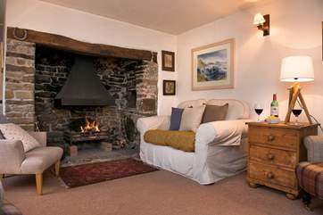 The open fire makes this an ideal retreat all year round.