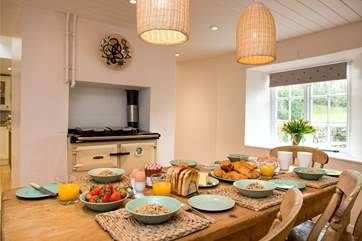 The cottage Rayburn creates a wonderful warm welcome.