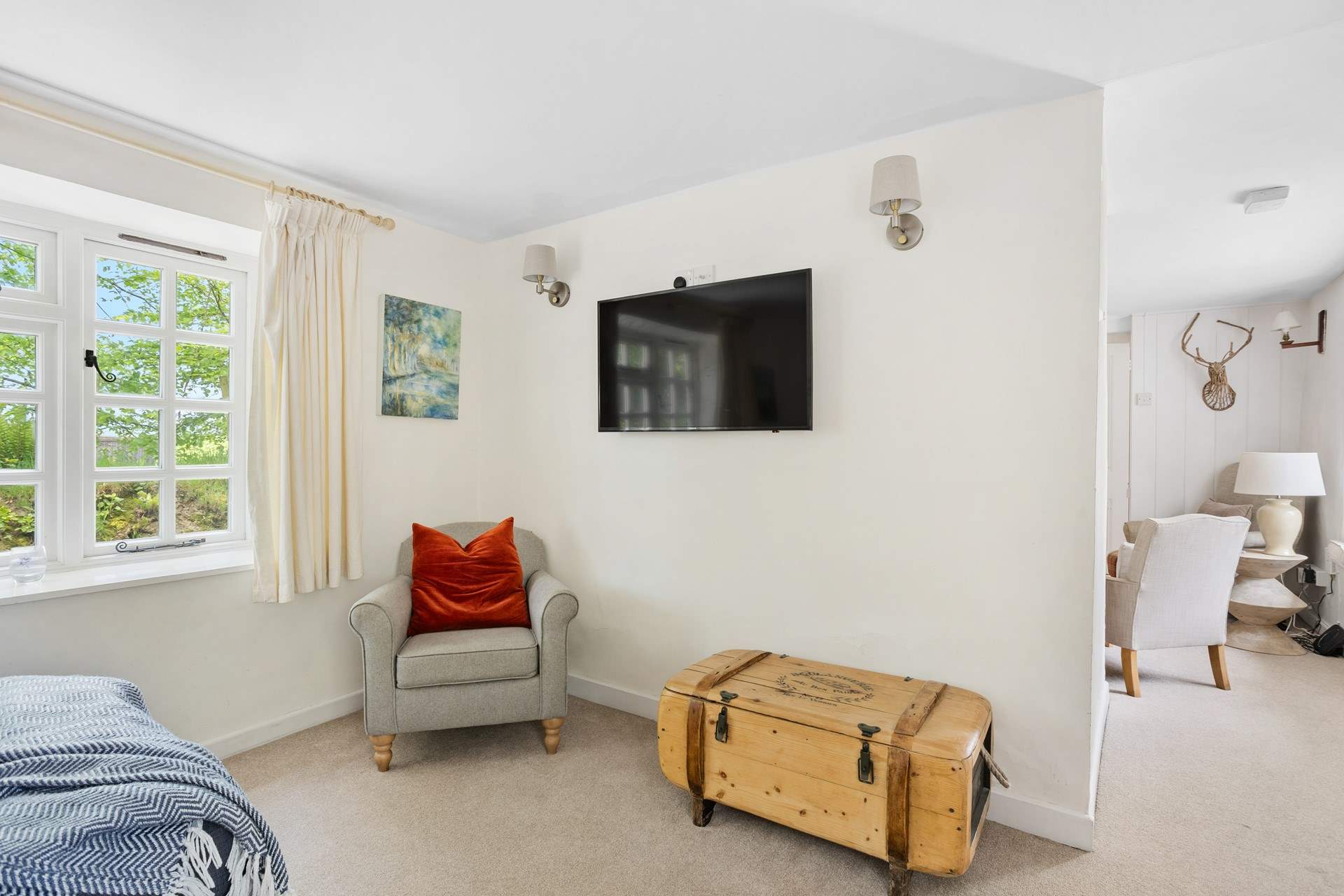 There is a TV for those members of the family that enjoy a film night.  