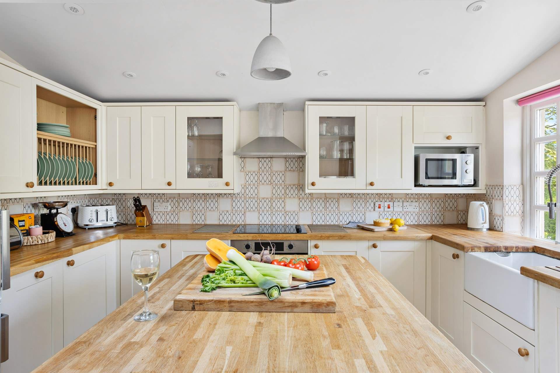 This lovely country kitchen is fully equipped and ready for the chef of the family.