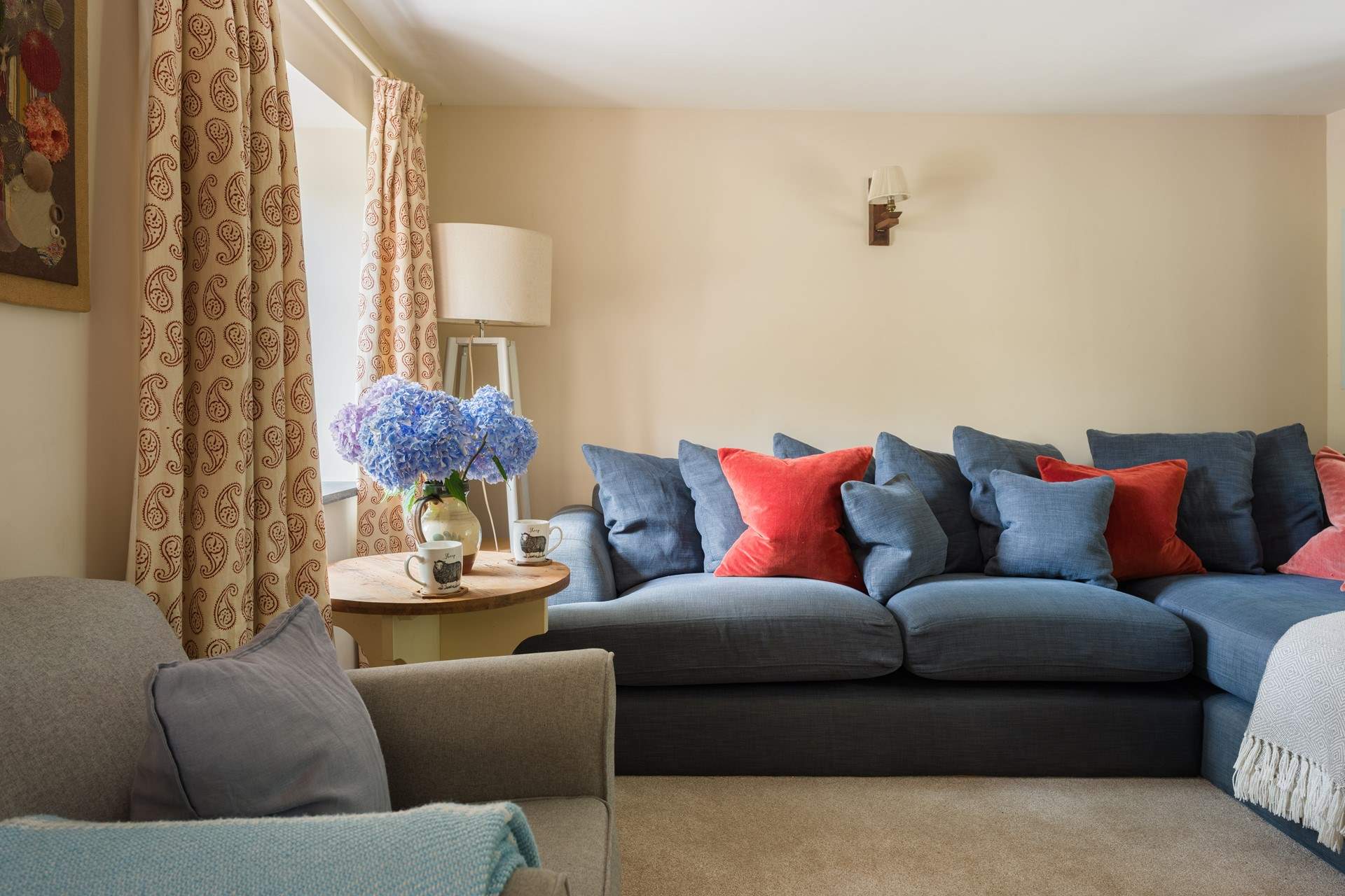 There is plenty of space to snuggle into the sofa and enjoy a film night.