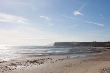 The lovely beach is just moments away from the house.