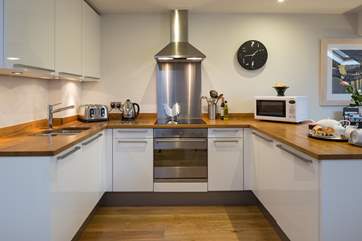 The spacious kitchen-area awaits.