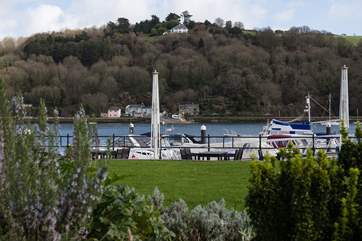 Looking out from the Dart Marina complex across to Kingswear.