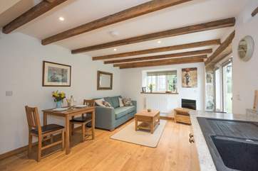 The living area is open plan.