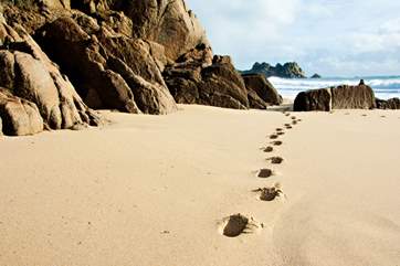 The beaches in the area, such as Porthcurno, are fabulous at any time of the year.