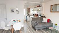 The open plan living space is ideal to keep an eye on little ones.