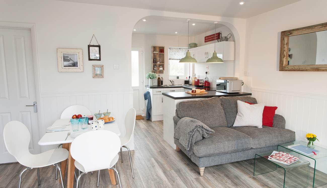 The open plan living space is ideal to keep an eye on little ones.