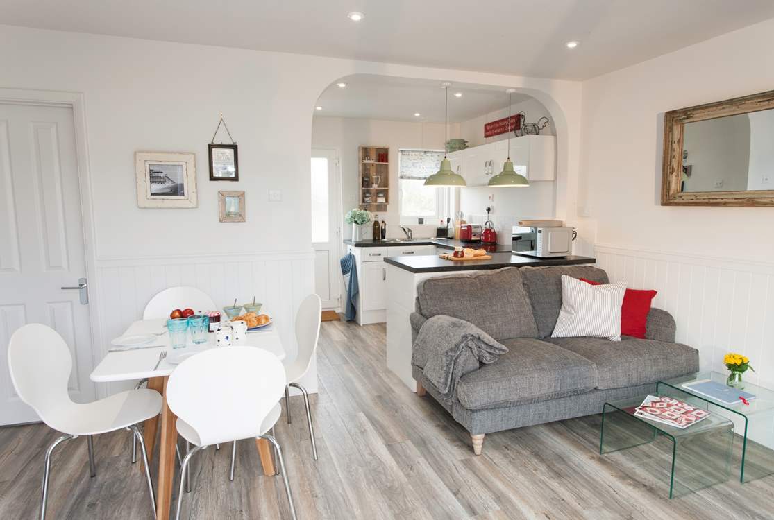 The open plan living space is ideal to keep an eye on little ones.