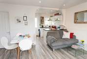 The open plan living space is ideal to keep an eye on little ones.