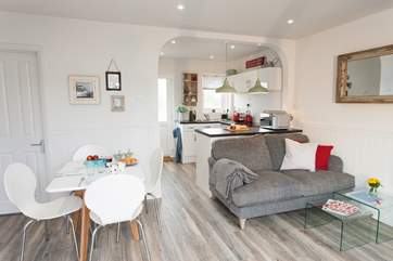 The open plan living space is ideal to keep an eye on little ones.