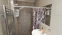 The bungalow has a modern new shower-room.