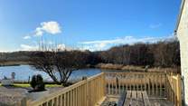 A lovely enclosed decking area to the side of Hove To.