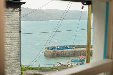 The view from the twin bedroom out over the harbour.