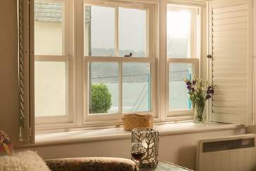 Wonderful views from the sitting-room window over the harbour and beyond.