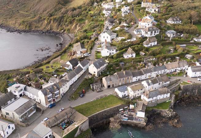 Jubilee Cottage is on the left-hand side of the road coming into the heart of Coverack.