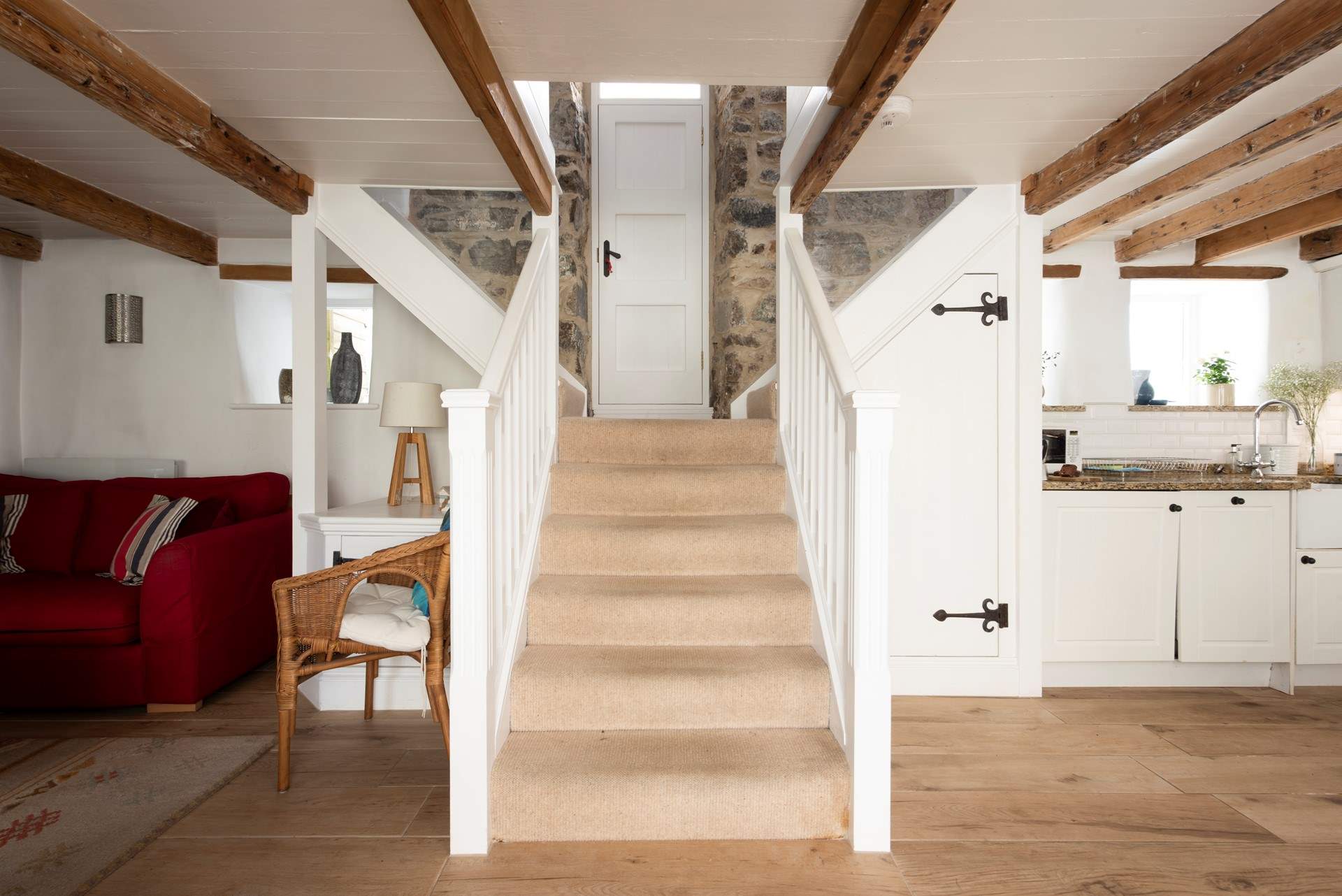 Take care on the two-way stairs and low ceilings.