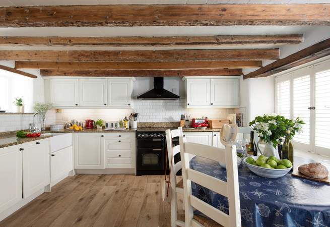 The characterful open plan kitchen/diner.