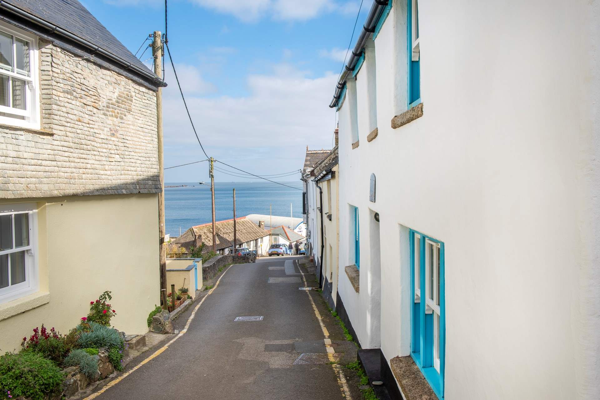 Jubilee Cottage is to the right, take care on the road just outside the door.