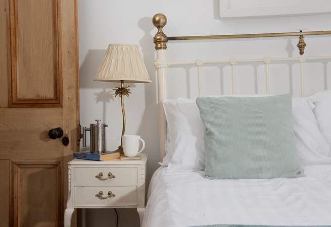 Coffee in bed, overlooking the sea.