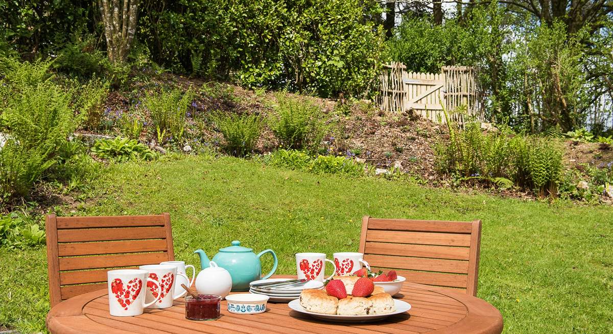 The courtyard gets lovely and warm in the sunshine