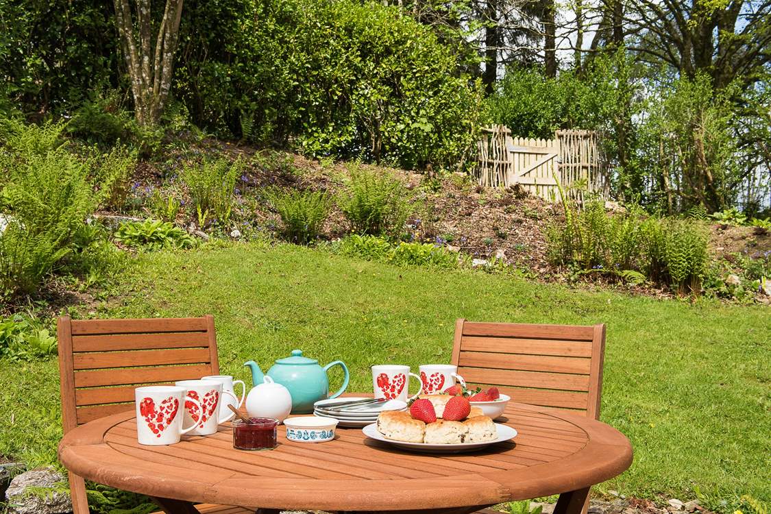 The courtyard gets lovely and warm in the sunshine