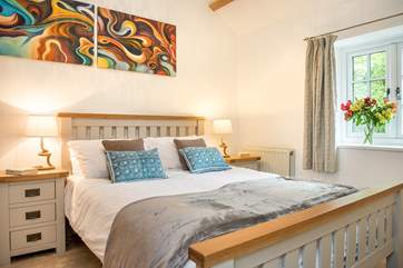 Bedroom 1 has a super-comfy king-size bed.