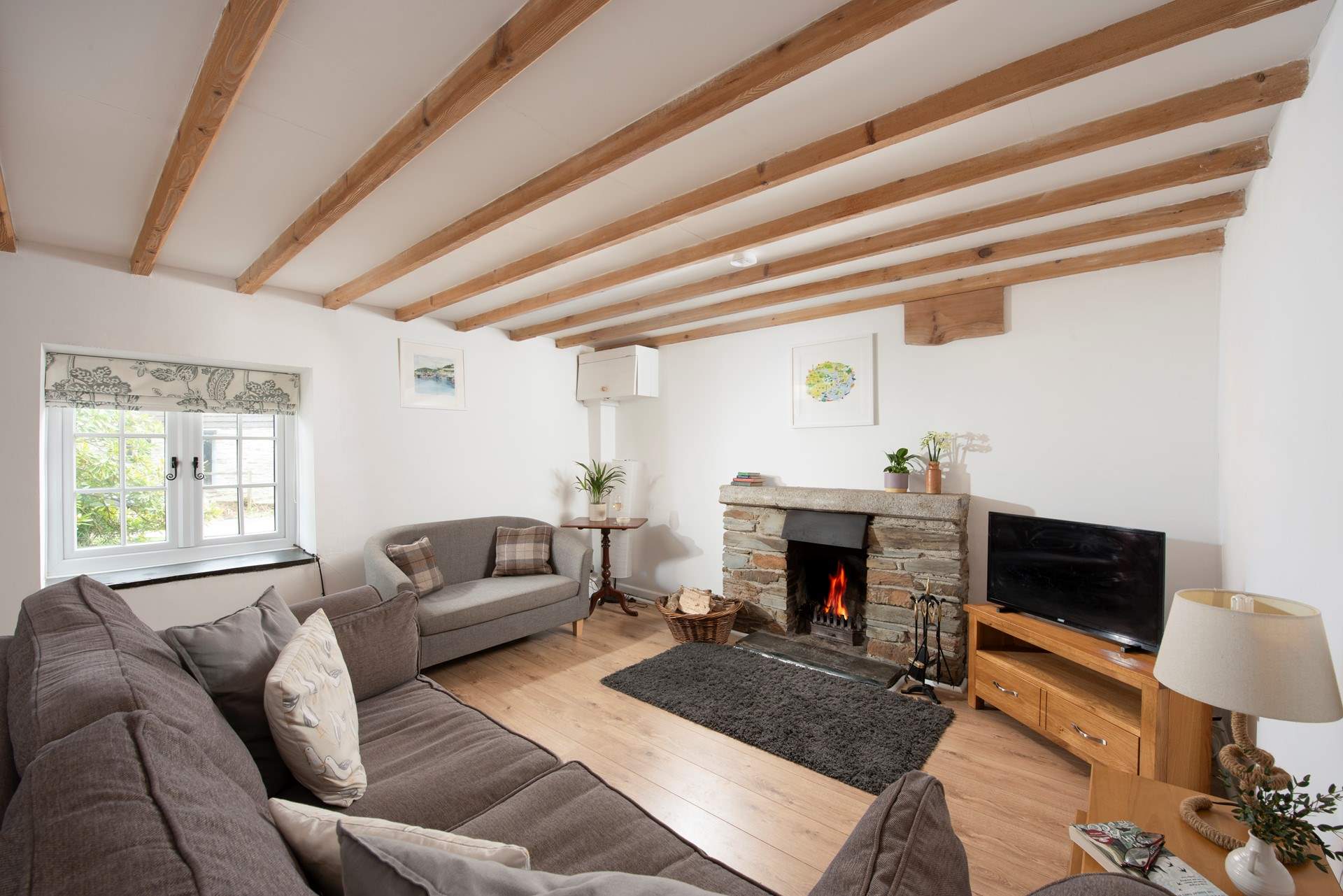 The open fire is a welcome sight on those out of season breaks.