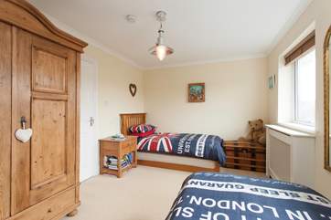 On the first floor is the twin bedroom