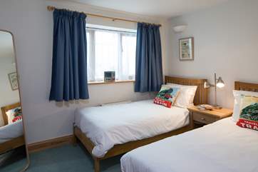 Bedroom 2 is the twin room. Tastefully decorated, this is a comfortable room for all age ranges.