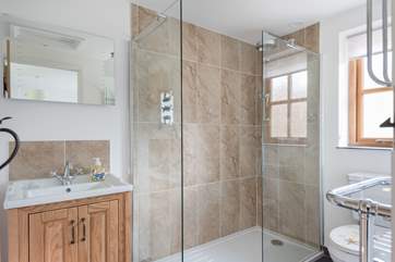 A big walk-in shower with monsoon shower head....bliss after a days walking, cycling or exploring.