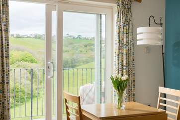 You look out at the view as you eat delicious, locally-sourced goodies!