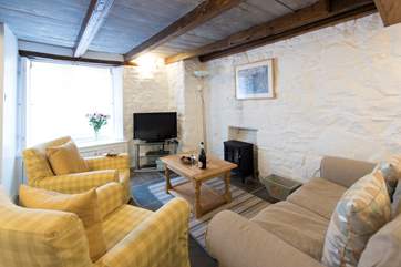 The sitting-area is comfortable and looks out to Chapel Street.