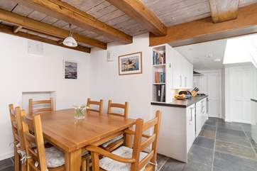 The dining area is the perfect place to plan your day ahead.