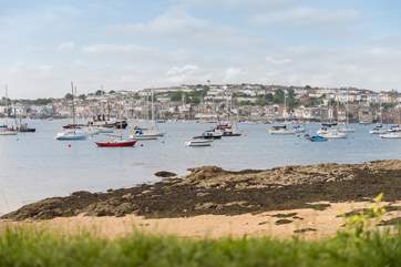 This little-known beach is a short walk through the grounds of Trefusis Estate.