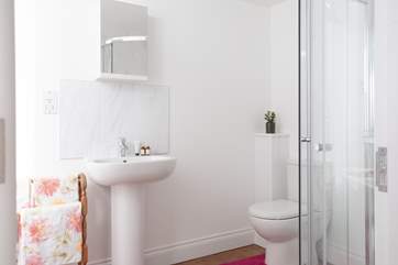 The en suite shower room.