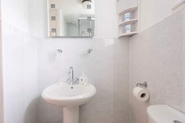The shower-room is compact.