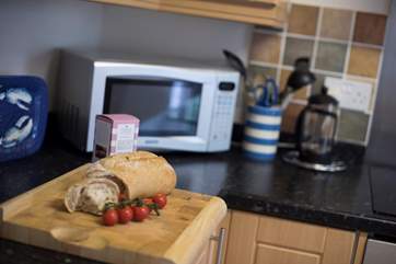 The kitchen is well-equipped.