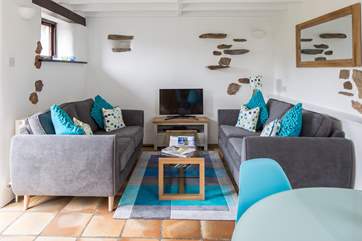 Cosy living area to slump into after a long day exploring the beautiful surroundings of the South Hams.