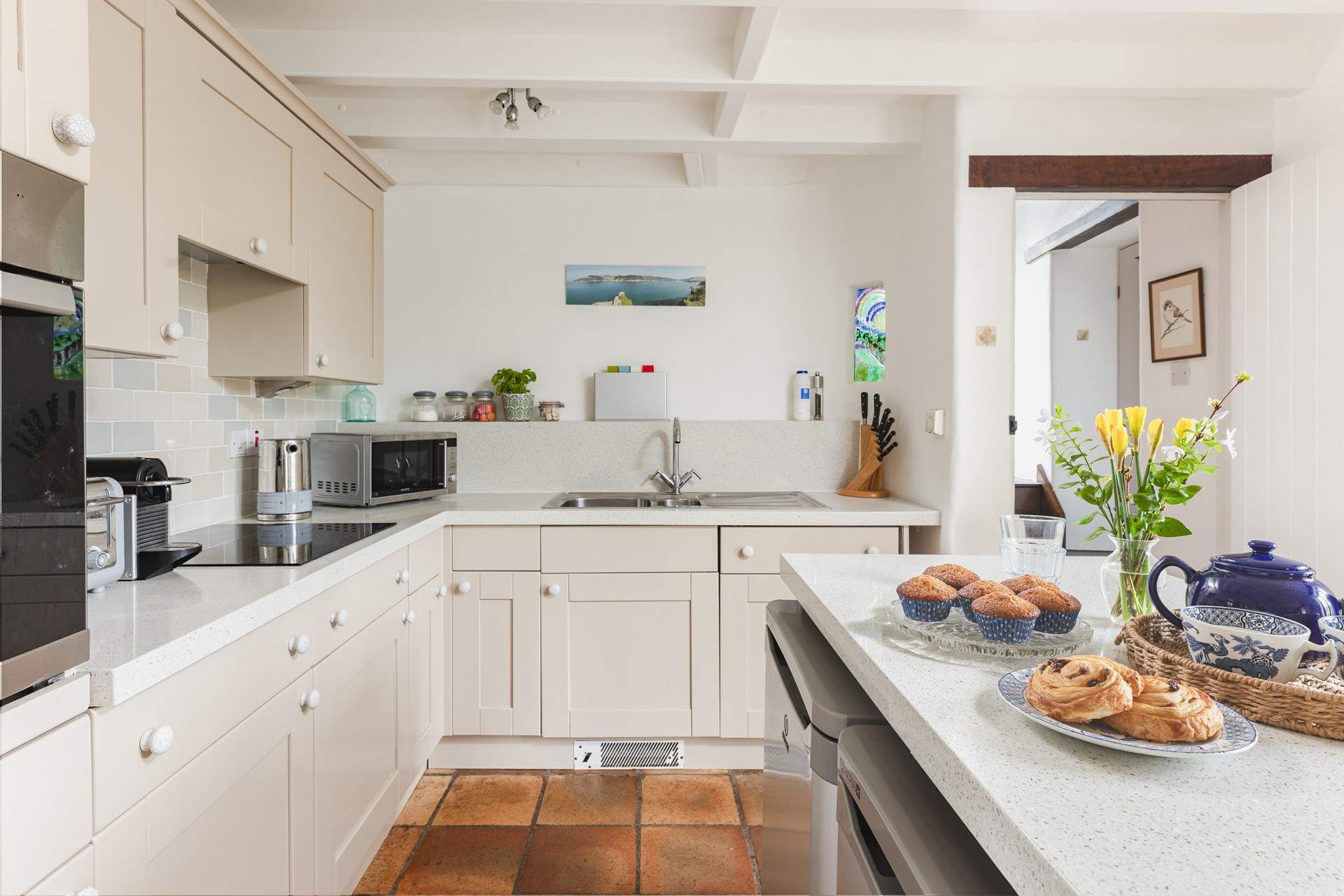 
The well-equipped kitchen is perfect for cooking that special meal.