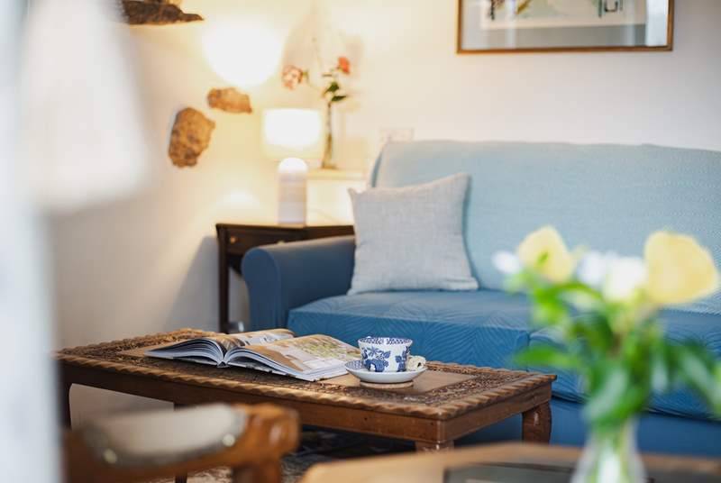 Sit back and relax in the cosy living area after a long day exploring the beautiful surroundings of the South Hams.