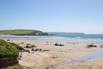The fabulous sandy beach at Bigbury-on-Sea, only a short drive away.