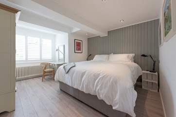 An extremely comfortable six-foot bed which can also be made into twin beds.