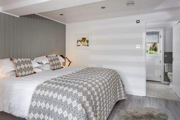 The bedroom is en-suite.