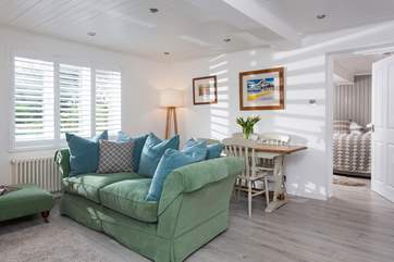 The bedroom is accessed via the living-area.