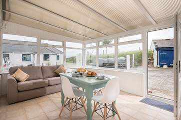 The light conservatory - a great space for breakfast.